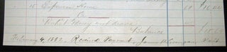 1882 Student Room & Board and Expenses Ledger Sheet Signed By James H. Corrigan, President (1844-1891) Seton Hall College, South Orange, N.J.