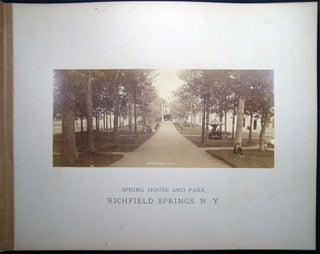 Circa 1885 Album of Professional Mounted Photographs of Richfield Springs - Sharon Springs New York: Hotels, Street Scenes, Lake Country & Spa Locales.