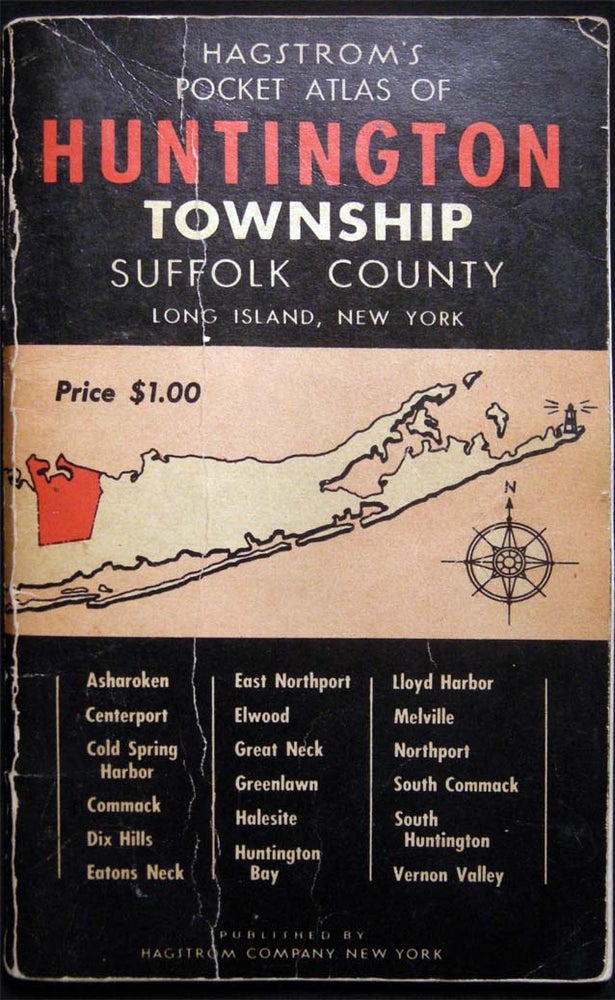 Item #027322 Circa 1940 Hagstrom's Pocket Atlas of Huntington Township Suffolk County Long Island, New York. Americana - 20th Century - Long Island New York - Huntington - Pocket Atlas.