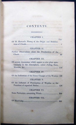 Researches About Atmospheric Phaenomena...with a Series of Engravings Illustrative of the Modifications of the Clouds, &c. To Which is Added the Calendar of Nature