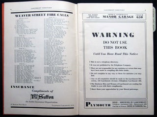 Larchmont Only Directory & Business Guide 1935 Winter 1936