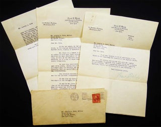 Item #027397 Two Related Typed Letters Signed By Frank P. Walsh (1864 - 1939) American Lawyer and...