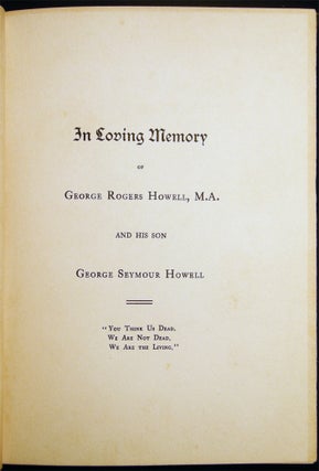 In Loving Memory of George Rogers Howell, M.A. And His Son George Seymour Howell