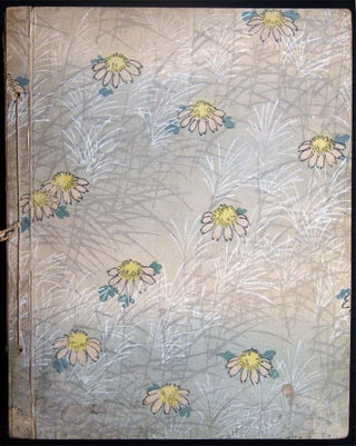 Item #027593 Circa 1930 Typed Manuscript Book of Poetry & Essays in a Hand Painted Binding....
