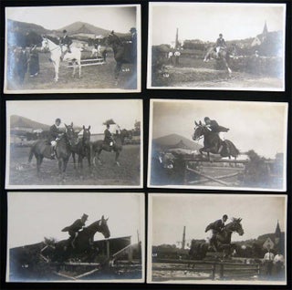 Circa 1920 Collection of Photographs of Horse Show Jumping & Other Equestrian Activities in Germany; Celebrity Attendees Including Rothschild, Furstenberg, Krupp, Schutzendorf.