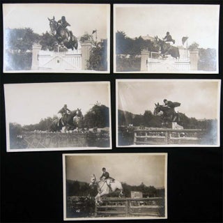 Circa 1920 Collection of Photographs of Horse Show Jumping & Other Equestrian Activities in Germany; Celebrity Attendees Including Rothschild, Furstenberg, Krupp, Schutzendorf.