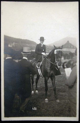 Circa 1920 Collection of Photographs of Horse Show Jumping & Other Equestrian Activities in Germany; Celebrity Attendees Including Rothschild, Furstenberg, Krupp, Schutzendorf.