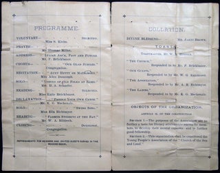 The Seventh Anniversary of the Lylian Association, 61 Henry Street, New York. Monday Evening, May 20th 1889. At Eight O'clock. Organized May 21st, 1882.