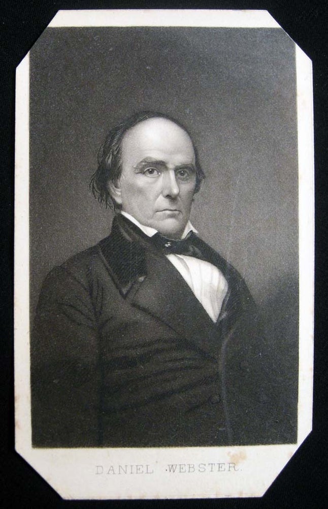 Item #027681 Circa 1890 Carte-de-Visite Photograph of a Portrait Engraving of Daniel Webster. Americana - Photography - Daniel Webster.