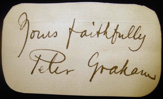 Item #027683 Autograph of Scots Painter Peter Graham (1836 - 1921). Scotland - Art - Autograph -...