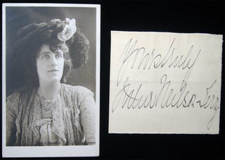 Item #027704 Circa 1905 Autograph of English Actress & Theatre Manager Julia Neilson-Terry (1868...
