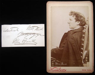Item #027706 Circa 1890 Autograph of English Actor & Playwright Wilson Barrett (1846 - 1904) and...