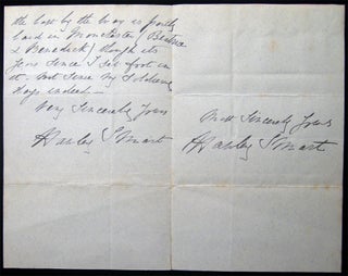 Circa 1890 Autograph Letter Signed By British Army Officer & Novelist Henry Hawley Smart (1833 - 1893)