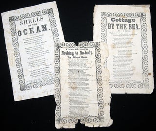 Item #027724 Circa 1855 Group of 3 Broadsides of J. Andrews, Printer, 38 Chatham St., N.Y.,...