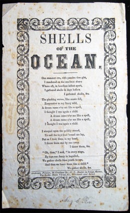 Circa 1855 Group of 3 Broadsides of J. Andrews, Printer, 38 Chatham St., N.Y., Dealer in Songs, Games, Toy Books, Motto Verses, &c. Wholesale and Retail.