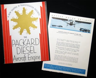 Item #027802 The Packard-Diesel Aircraft Engine. Americana - 20th Century - Aeronautic Industry -...