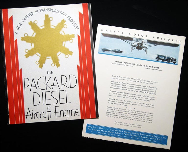 Item #027802 The Packard-Diesel Aircraft Engine. Americana - 20th Century - Aeronautic Industry - Packard.