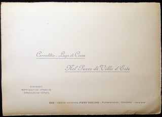 1928 Three Photographs of the Villa d'Este and Grounds By Studio Fotografico-Fotomagazzino Piero Vasconi Lago Di Como Cernobbio Italy
