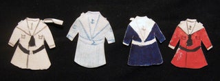 Circa 1890 A Group of Hand-Drawn, Color, Black & White and Pencil Paper Doll Children with Various Clothing and Outfits in Victorian Style