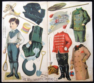 Circa 1885 Two Paper Dolls, Outfits, Toys & Accessories Advertising Premium of The Willimantic Thread Co.