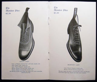 Circa 1910 The Correct Thing in Footwear. The Monitor Shoe $ 3.50 Stores: 110 Nassau Street, 1211 Broadway, New York. Made and Sold Exclusively By Us. Factory, Holbrook, Mass.