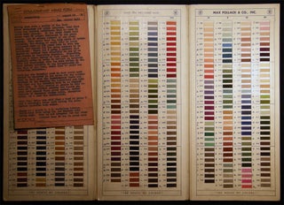 Item #028284 Standard Color Card Mercerized Threads Max Pollack & Company, Inc. Groton,...