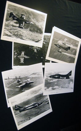 Item #028294 Group of Press Photographs of the Grumman F9F Panther Jet. Americana - 20th Century...