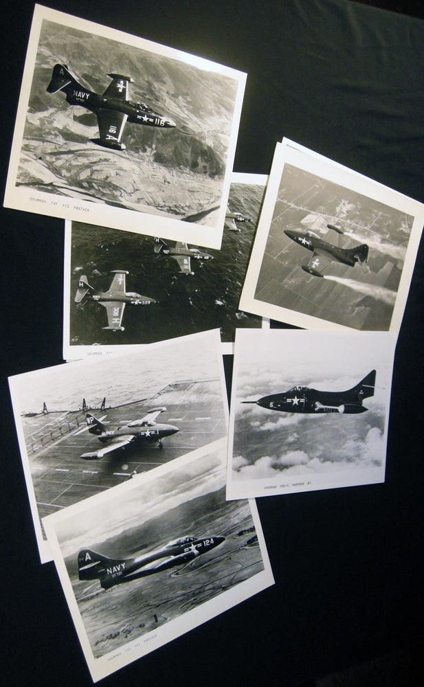 Item #028294 Group of Press Photographs of the Grumman F9F Panther Jet. Americana - 20th Century - Aviation History - Grumman.