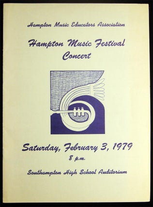 Item #028349 Hampton Music Educators Association Hampton Music Festival Concert Saturday,...