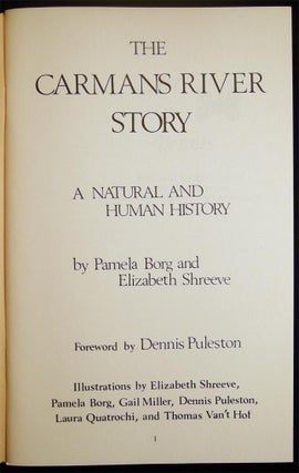 The Carmans River Story a Natural and Human History By Pamela Borg and Elizabeth Shreeve