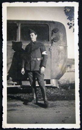 Item #028478 Circa 1925 Photograph of a Man in Uniform Including Red Cross Armband. Photography -...