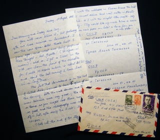 Item #028492 1966 Hand Written Letter Describing the Ballet in Samarkand Russia By an American...