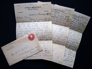 Item #028501 1930 Handwritten Letter Signed on the Letterhead of Chas. H. Becktold Electrical...