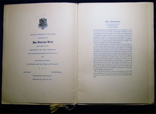 1952 - 1958 A Group of Four Menus for Pan American Day Banquets in San Francisco California, Sponsored By Grace Line Shipping