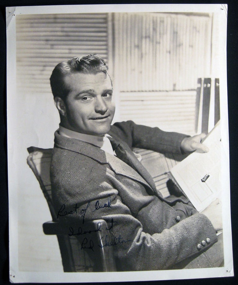 Item #028534 Circa 1945 Photograph Inscribed and Signed By Red Skelton. Americana - 20th Century - Hollywood - Movies - Photography - Red Skelton.