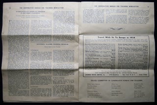 The Cooperative Bureau for Teachers Newsletter A Membership Organization January 1954 Selection, Placement, And Research for Schools, Colleges, and Associations, Counseling, Information, and Placement for Teachers
