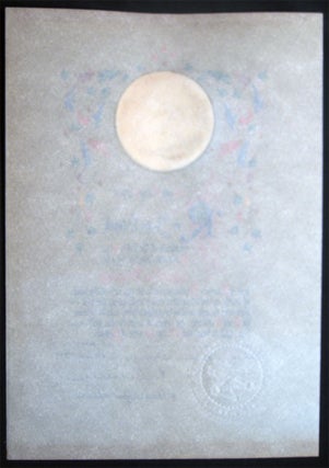 1954 Color Illuminated and Lettered Apostolic Blessing and a Plenary Indulgence to be Gained at the Hour of Death for a Priest, Signed By Archbishop Diego Venini.