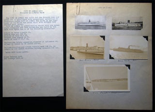 Circa 1934 - 1938 A Group of Sailing, Steam and Excursion Ship Photographs, Illustrative Ephemera, Descriptive Text & News Clippings.