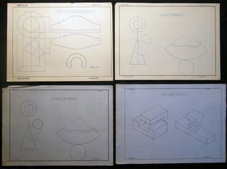 Circa 1925 - 1935 Collection of Aviation Engineering Drawings, Mechanical Drawing Class Examples and Related Ephemera, Signed by Nino Pavese