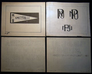 Circa 1925 - 1935 Collection of Aviation Engineering Drawings, Mechanical Drawing Class Examples and Related Ephemera, Signed by Nino Pavese