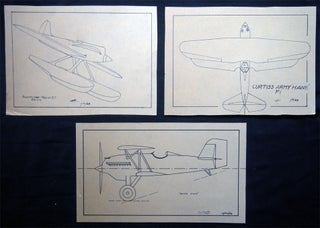 Circa 1925 - 1935 Collection of Aviation Engineering Drawings, Mechanical Drawing Class Examples and Related Ephemera, Signed by Nino Pavese
