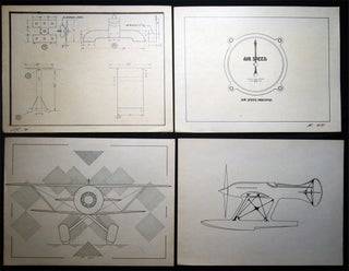 Circa 1925 - 1935 Collection of Aviation Engineering Drawings, Mechanical Drawing Class Examples and Related Ephemera, Signed by Nino Pavese