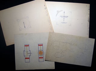 Circa 1925 - 1935 Collection of Aviation Engineering Drawings, Mechanical Drawing Class Examples and Related Ephemera, Signed by Nino Pavese