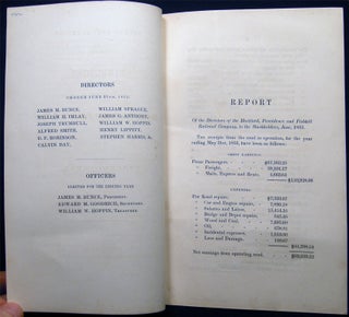 Fourth Annual Report of the Directors of the Hartford, Providence & Fishkill R.R. Co. To the Stockholders. June, 1853