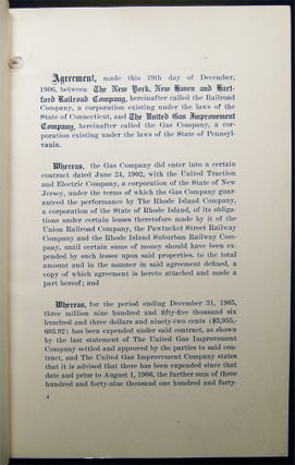 Agreement. The New York, New Haven and Hartford Railroad Company and The United Gas Improvement Company. Dated December 19th, 1906