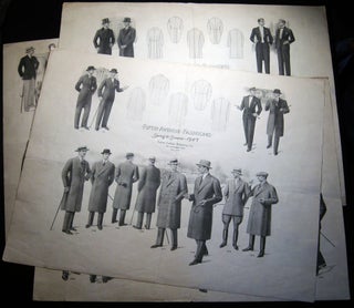 Item #028647 1927 Four Posters Advertising Fifth Avenue Men's Fashions Spring & Summer and Fall &...