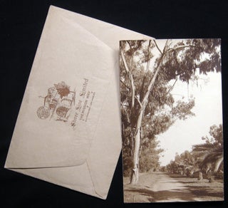 Item #028649 Circa 1911 The Avenue to Stanford University Real Photo Postcard (with) Mailing...