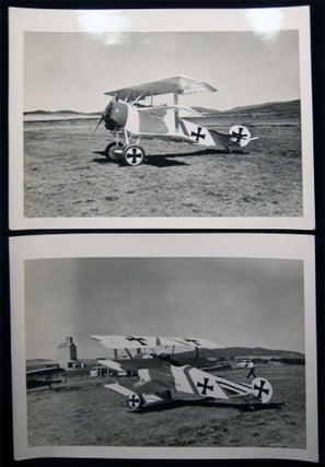 Item #028658 Two Photographs of a Fokker Triplane. Aviation - 20th Century - Photography