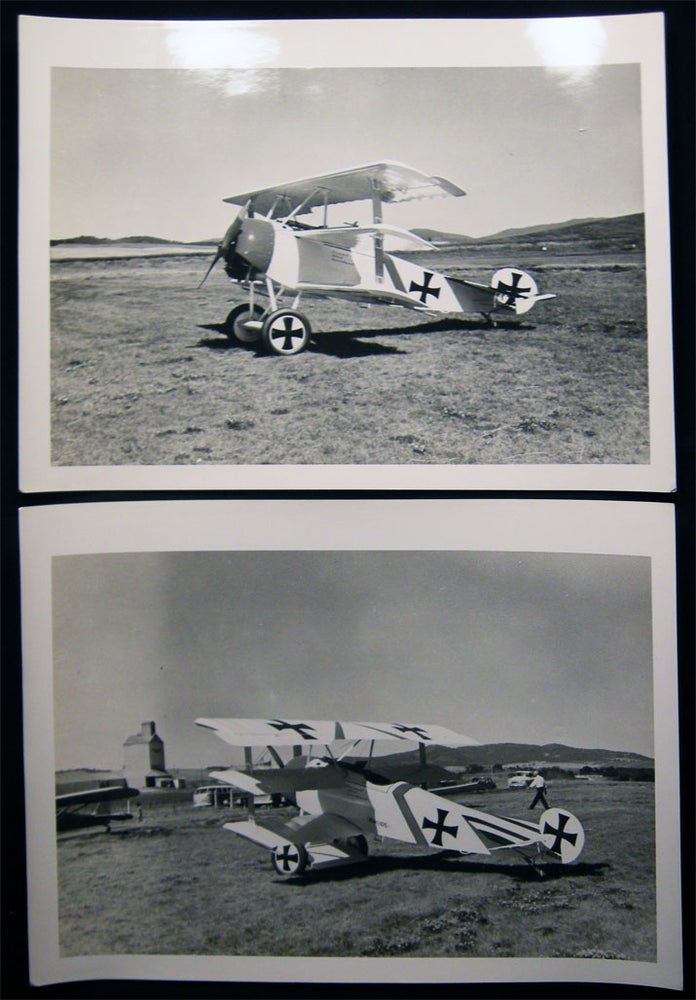 Item #028658 Two Photographs of a Fokker Triplane. Aviation - 20th Century - Photography.