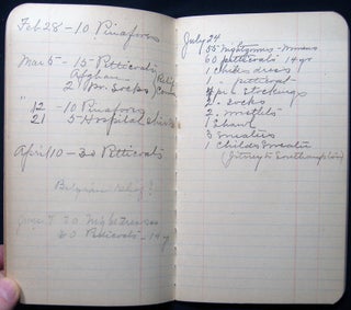 1917 - 1919 Detailed Manuscript Memorandum Record Book of the Quogue Branch American Red Cross